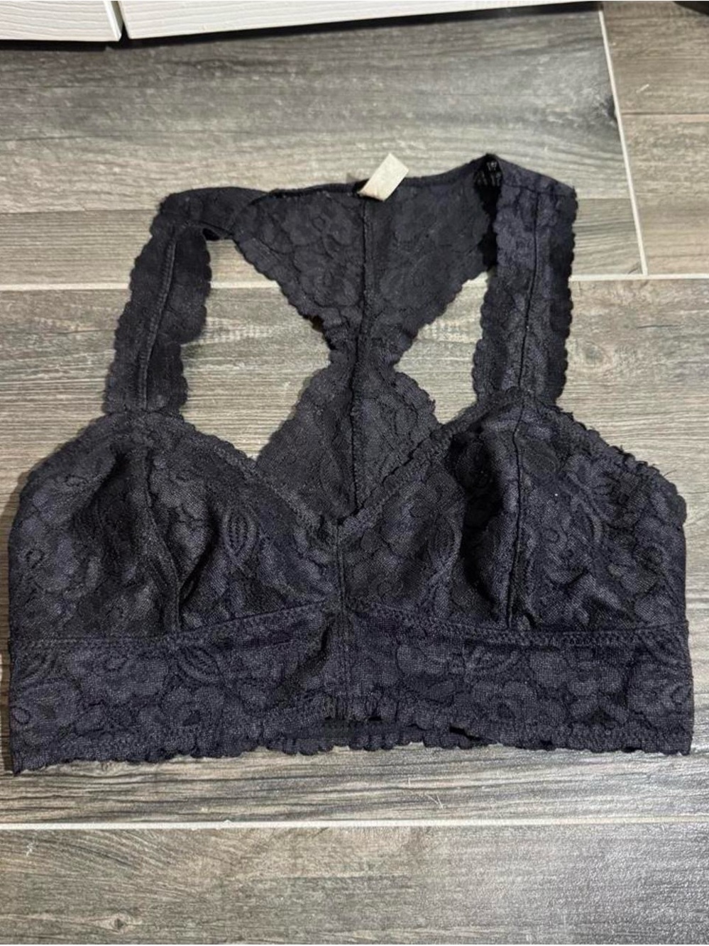 FP Movement by Free People Black Lace Racerback Bralette